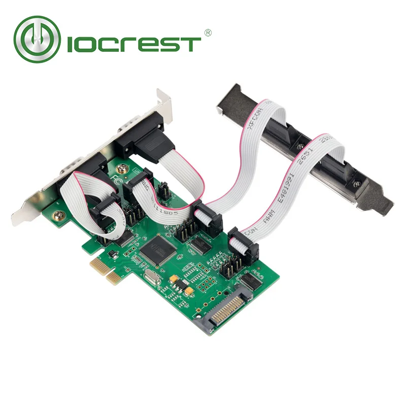  IOCREST 4 DB-9 serielle rs232 ports pcie controller karte wch384 chipsatz