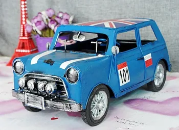 

vintage classic Distressed antique beetle British style autocar hand-made craft model for home coffee bar ornaments decoration