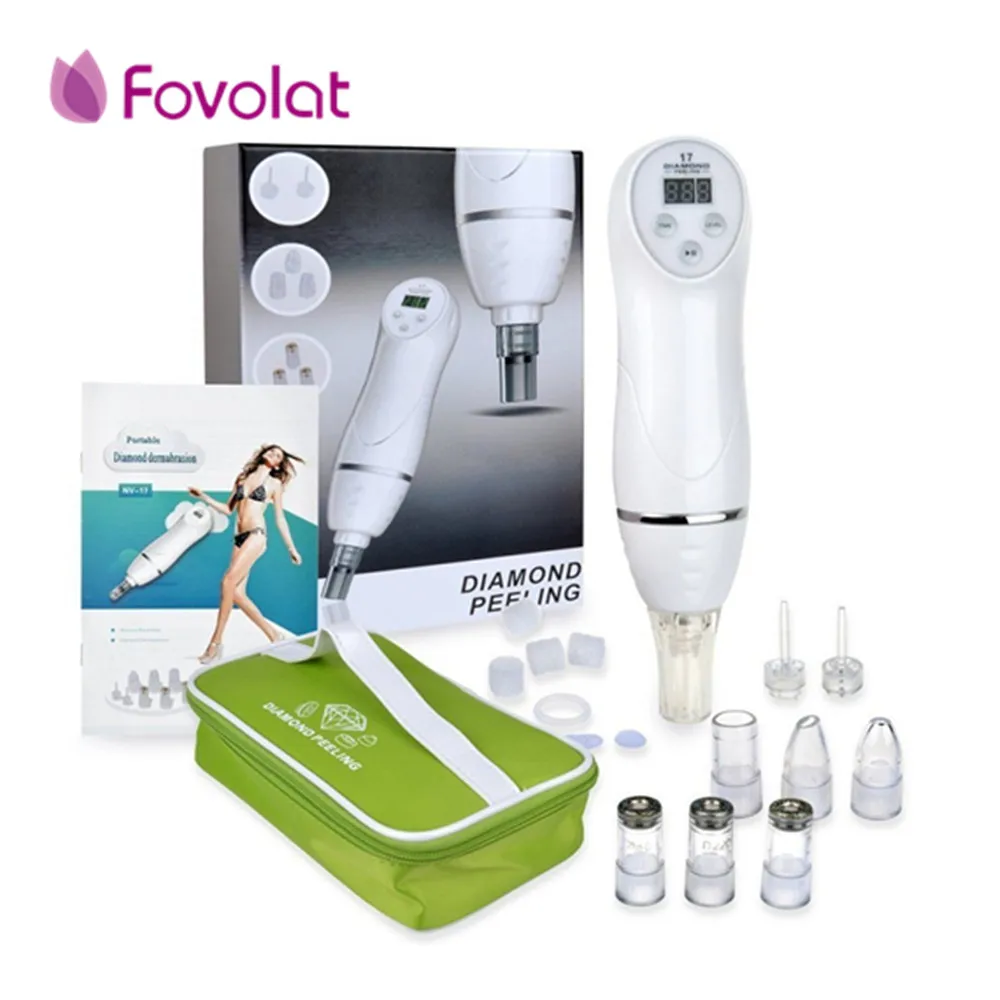 

12 tips mini diamond dermabrasion skin peeling beauty machine vacuum blackhead/acne remove face cleaning facial equipment