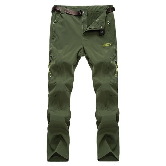 LOMAIYI 5XL, мужские летние брюки, мужские Стрейчевые быстросохнущие штаны, ультра тонкие дышащие мужские брюки, брюки-карго для мужчин, AM381 - Цвет: army green