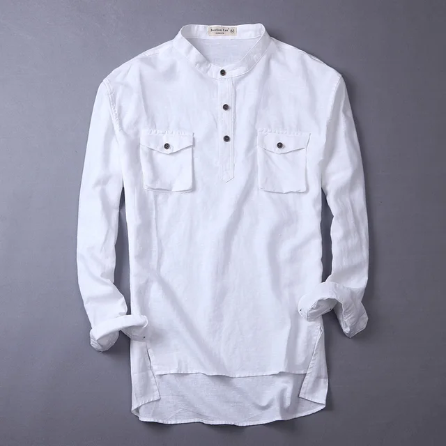 Spanish brand long sleeve shirt men spring summer men shirts solid