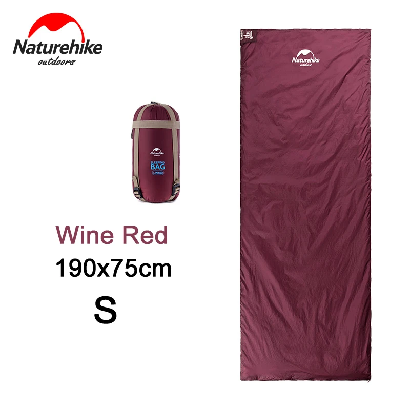Мини-сверхлегкий спальный мешок для кемпинга, Путешествий, Походов, походов, Походов, Кемпинга, портативного хлопкового спального мешка - Цвет: Red wine S