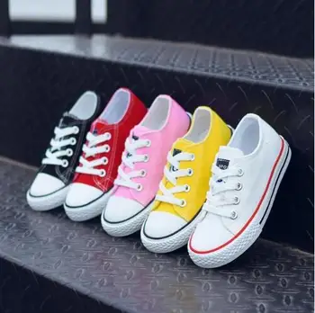 

2019 Kids Shoes for Girl Children Canvas Shoes Boys Sneakers Spring Autumn Girls Shoes White Short Solid Fashion Children Shoes