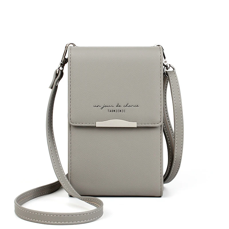 UR BOURSE Women's Pu Leather Phone Bag Wallet Ladies Mini Shoulder Bag Female Large Capacity Messenger Crossbody Bag Coin Purse