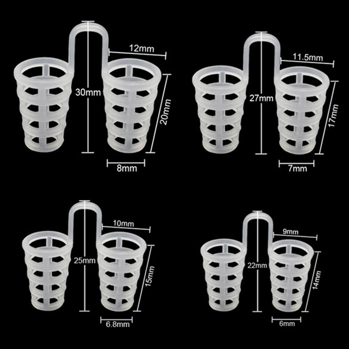 Mayitr 4Pcs Snoring Anti Snore Nasal Dilators Breathe-Easy Stop Cones Congestion Aid Sleep Relieve Snore Device For Health Care