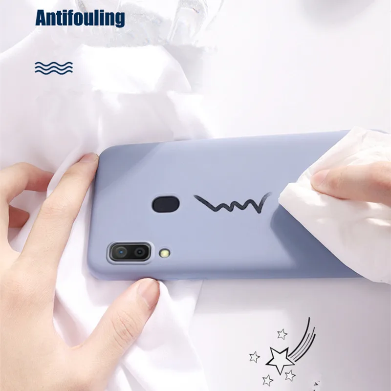 Cheap 200pcs/lot Liquid silicone Phone Case For Samsung Galaxy A10 A20 A30 A40 A50 A60 A70 A80 A90 M10 M20 M30 TPU Back Cover 2