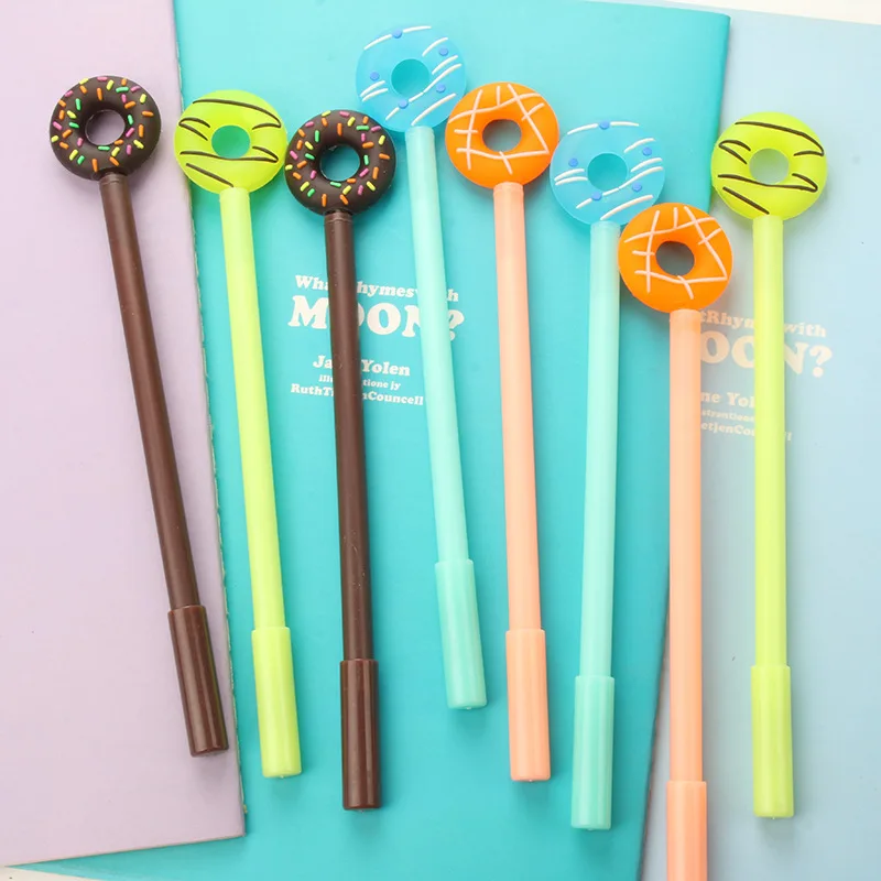

0.38mm Cute Kawaii Donuts Gel Pens Lovely Candy Color Pen For Kids Stationery Gift Korean Stationery Student 2442