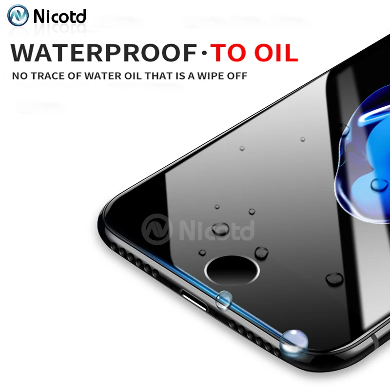 Nicotd 9D Full Cover Tempered Glass For iPhone 8 6S 6 Plus Screen Protector for iPhone XS MAX XS XR X 7 Plus Protection Film (2)
