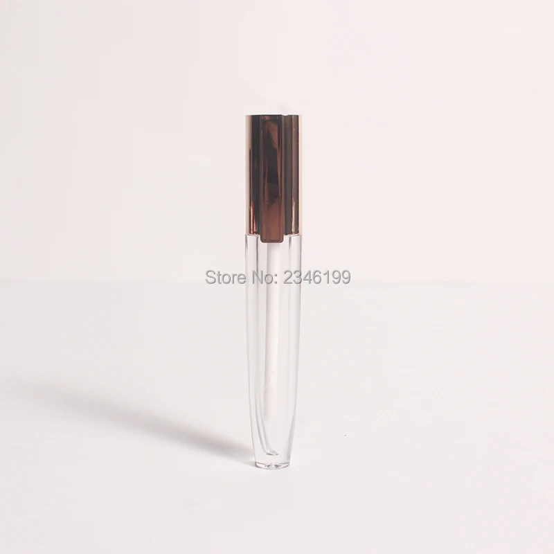 Empty Clear Lip Gloss Tube Rose Gold Cap Plastic Liquid Lipstick Container Round Clear Lip Gloss Refillable Bottle 40pcs/Lot