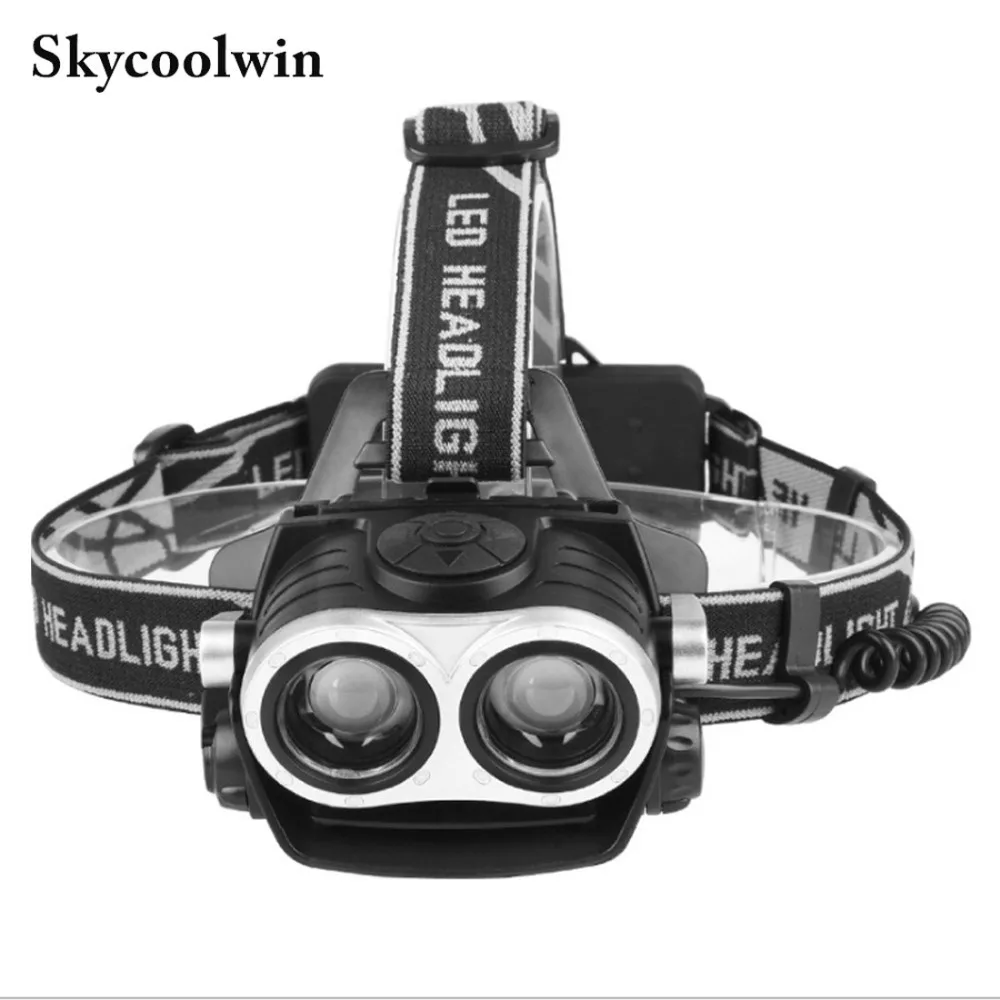 

Rechargeable Headlamp 2000LM CREE 2T6 LED Telescopic Zoomable Headlight Camping Travel Climbing USB Head Flash