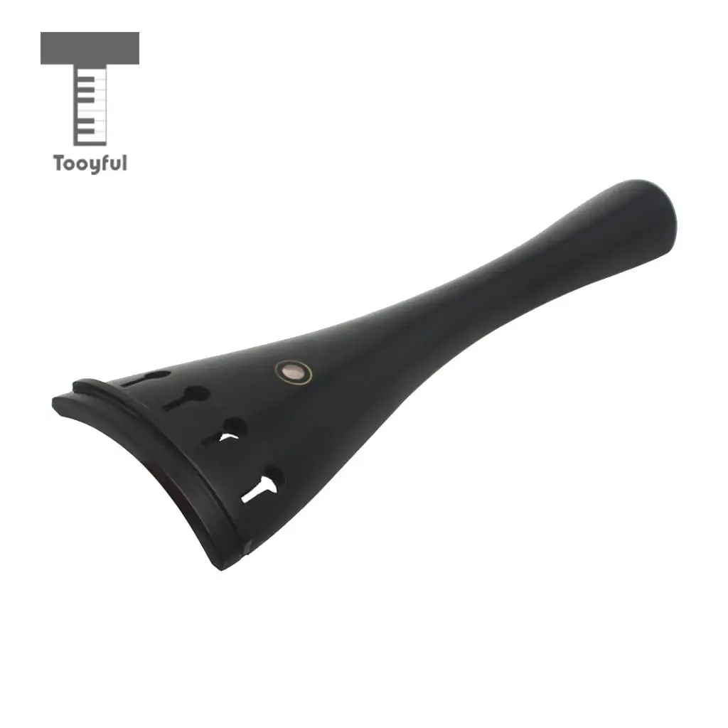 Tooyful Handmade Ebony Cello Harp Tailpiece Wood Tailpiece for 3/4 4/4 Cello Black