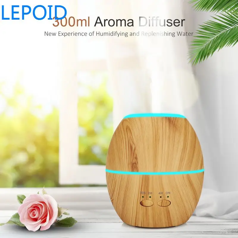 

LEPOID 300ml Air Humidifier Aroma Diffuser Mini Air Purifier Aromatherapy Essential Oil Diffuser Mist Maker Fogger
