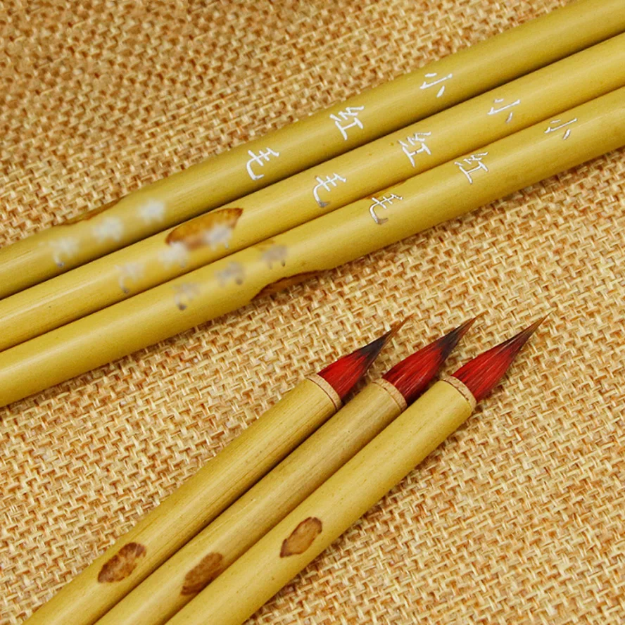 1 piece small chinese calligraphy brush red brush for painting