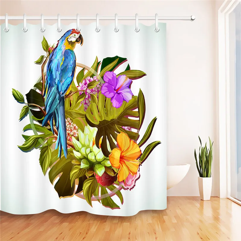 

cartoon animals Bird 3D Printed Shower Curtains Waterproof Polyester Fabric Bath Bathroom Curtain With Hooks