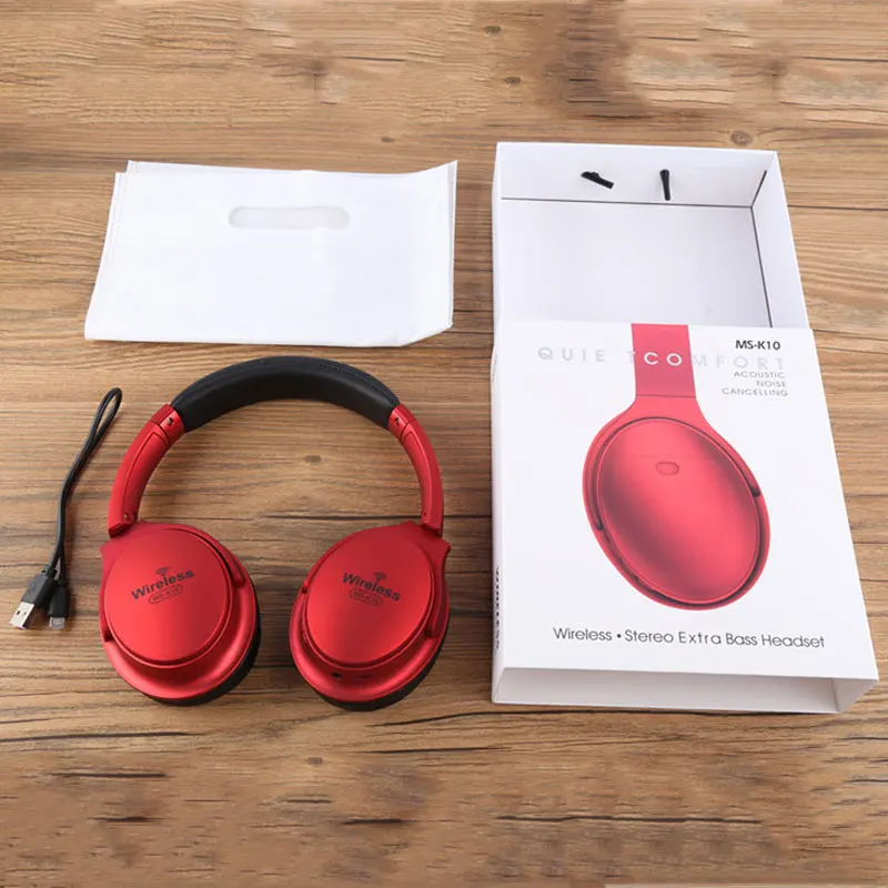 Беспроводная Bluetooth гарнитура спортивные наушники с активным шумоподавлением и