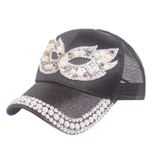 Бейсболка женская летняя бейсболка с бриллиантовые кепки маска Кепка s дышащая сетка уличная шляпа бренда Gorra hombre