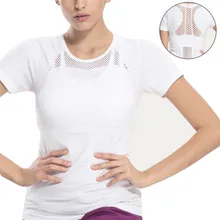 Женские сетчатые Рубашки Для Йоги Спортивные Фитнес свободная футболка белые черные женские спортивные рубашки для спортивной тренировки одежда для бега