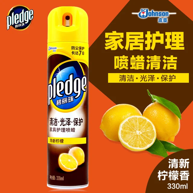 Johnson Pledge Furniture Care Spray Wax Lemon Flavor 330ml Clean Johnson Pledge Furniture Care Spray Wax Lemon Flavor 330ml Clean Gloss Wood Protection And Maintenance Agents
