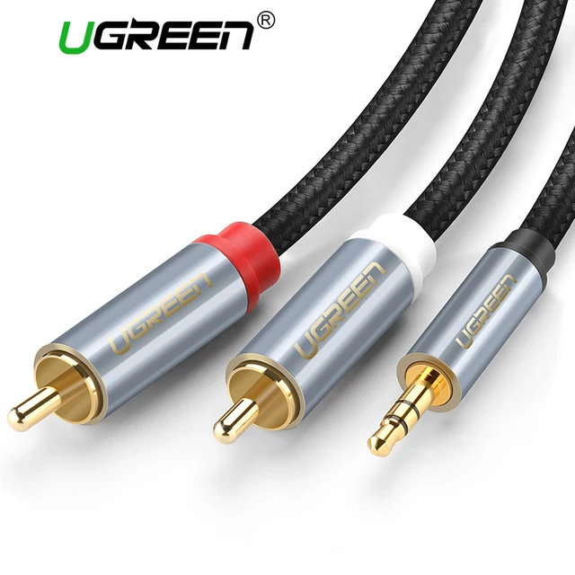 Cheap Ugreen RCA Audio Cable 2RCA Male to 3.5mm Jack to 2 RCA AUX Cable Nylon Braided Splitter Cable for Home Theater iPhone Headphone Cheap Ugreen RCA Audio Cable 2RCA Male to 3.5mm Jack to 2 RCA AUX Cable Nylon Braided Splitter Cable for Home Theater iPhone Headphone