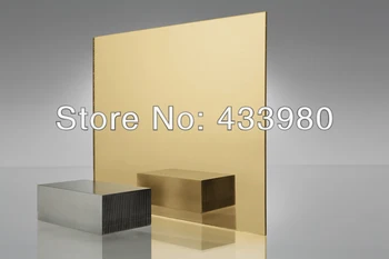 

1200mm x 300mm x 3.0mm Acrylic (PMMA) 1-Sided Golden Mirror - 2 pcs/lot