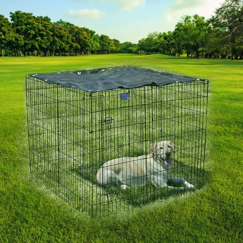 

Portable Dog Crate Cage Cover Pet Sun Protection UV Resistant Outdoor Dog Kennel Outdoor Removable Mesh Shade Cover