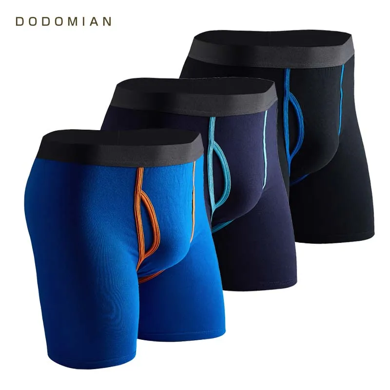 

Long Boxers Men U-convex Cotton 3 Pcs/Lot Boxer for Men Soft Mens Underwear Men Boxershorts Male Breathable US Size M L XL XXL