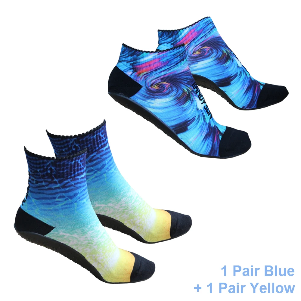 

RANDY SUN Volleyball Beach Socks , 2 Pairs Seamless Quick-Dry Beach Swimming Water Sports Socks Non - slip Fitness Socks