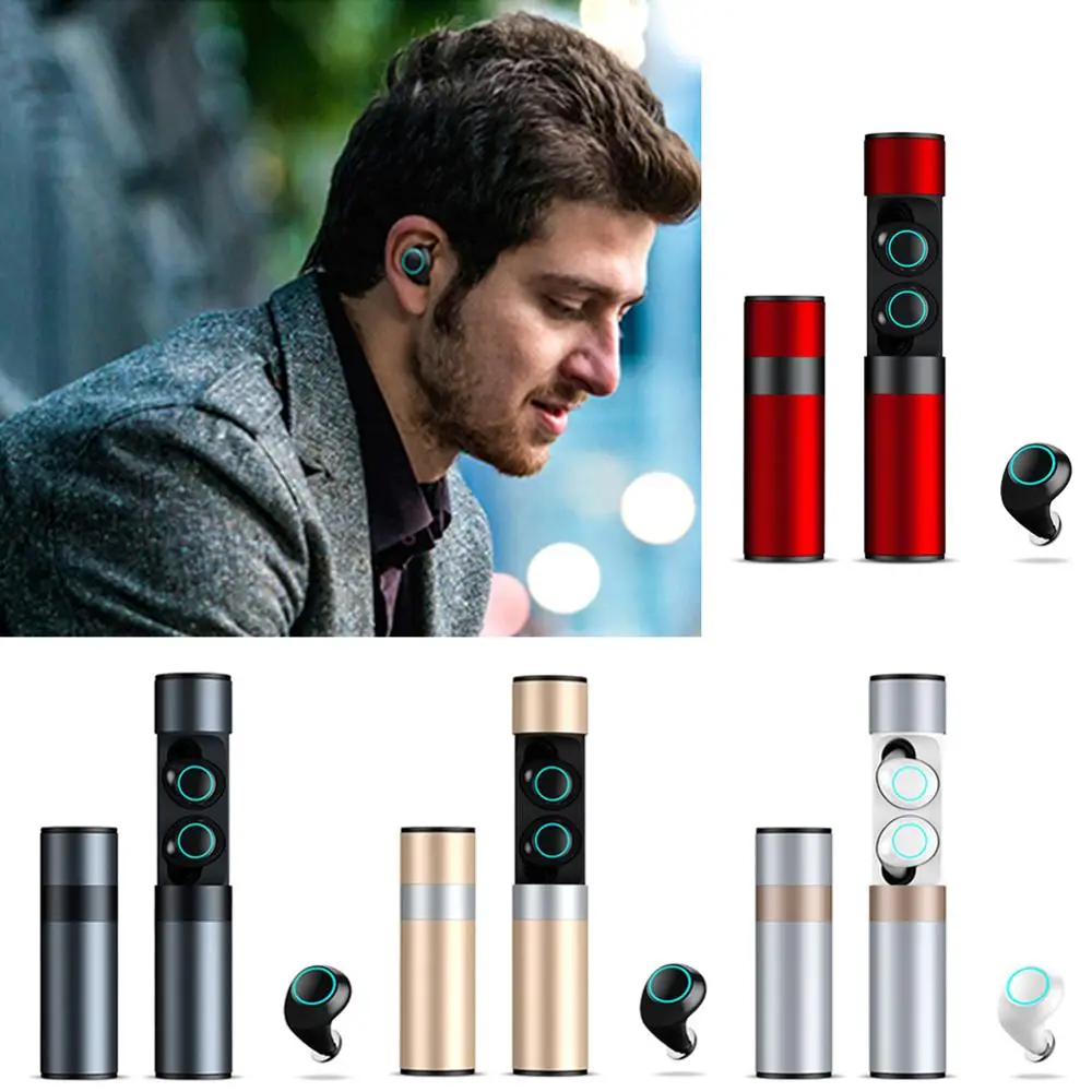 

Touch Control Bluetooth 5.0 Earphones Wireless Stereo Headsets Handsfree In-Ear Earbuds Sport Earphones with Charging Case