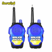 2 шт. Портативный Высокая моделирования Батарея-opwered иди и болтай Walkie говорить двусторонней радиосвязи, иди и болтай Walkie разговора для детей