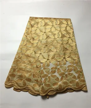 

African stone High Quality Net Lace,French Voile Guipure tulle mesh Lace Fabric For dress 5yd/lot Free Shipping j25fd649-1