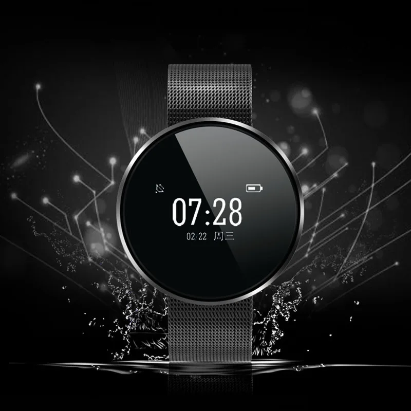 

Heart Rate Blood Pressure Health Monitor Bluetooth Wristband Touch Screen Pedometer Fitness Tracker For Android IOS