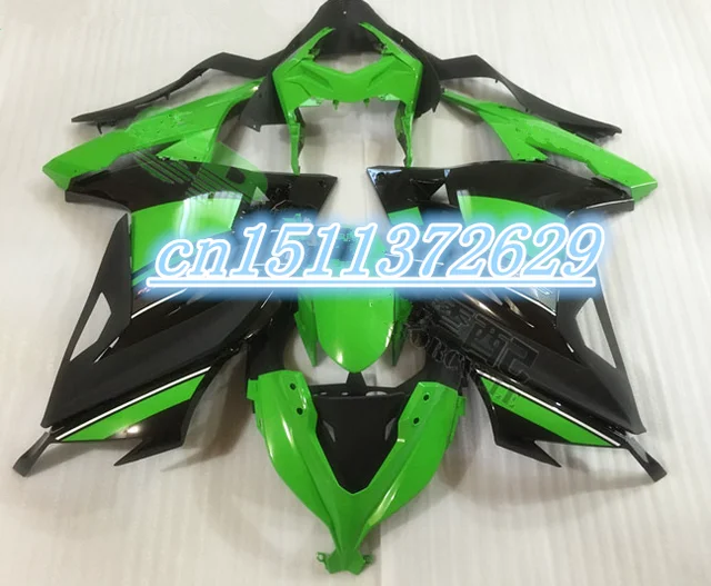 Green Black Abs Plastic Cowling Motorcycle Fairings For Kawasaki