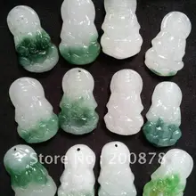 TBP477 Жадеит Гуаньинь, Будда амулеты, тибетский зеленого нефрита Гуань-Инь подвески-Амулеты, 30*20 мм, 50 шт./партия, лучшее предложение