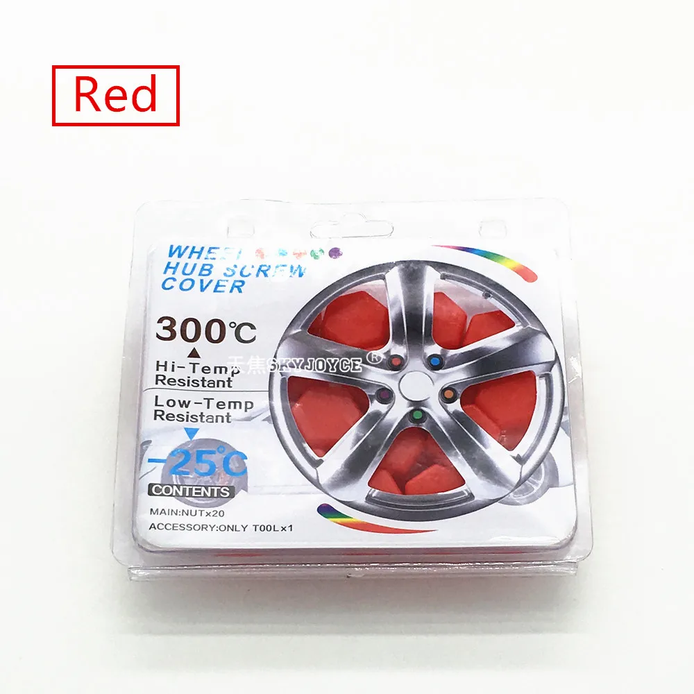 20 x car wheel hub screw cover case cap silicone lug nut bolt decorative wheel hub cover seat car styling emblem rim sticker (15)