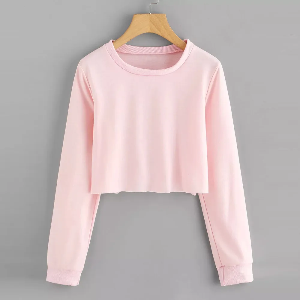 

Womens Long Sleeve T-shirts Autumn Winter O Neck Solid Prink O Neck Brief Girls Sweet Warm Pullover Tshirt Tops Roupas Femininas