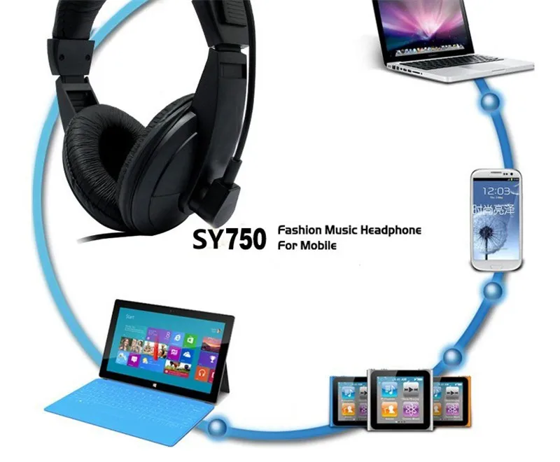 SOYTO Original Wired Stereo Bass Headset Gaming Headphones fone de ouvido Earphones auriculares With Mic for Mobile Phones PC2