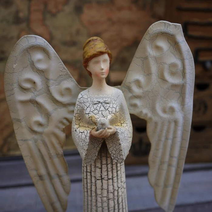 Мода 30*15 см смолы католический Ангел женский манекен тела Христианский подарок украшения весело украшения дома процесс 1 шт. A396