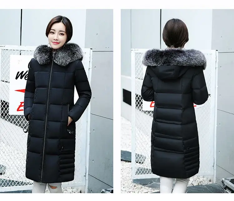 Winter Jacket Women Women's Parkas Long Coat Parka Women 2018 With Artificial Fur Collar Hooded Cotton Coats And Jackets LZ970 (19)