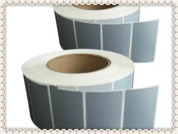 

80*15*2500 matte silver PET self-adhesive label bar code printer sticker oil proof resistant