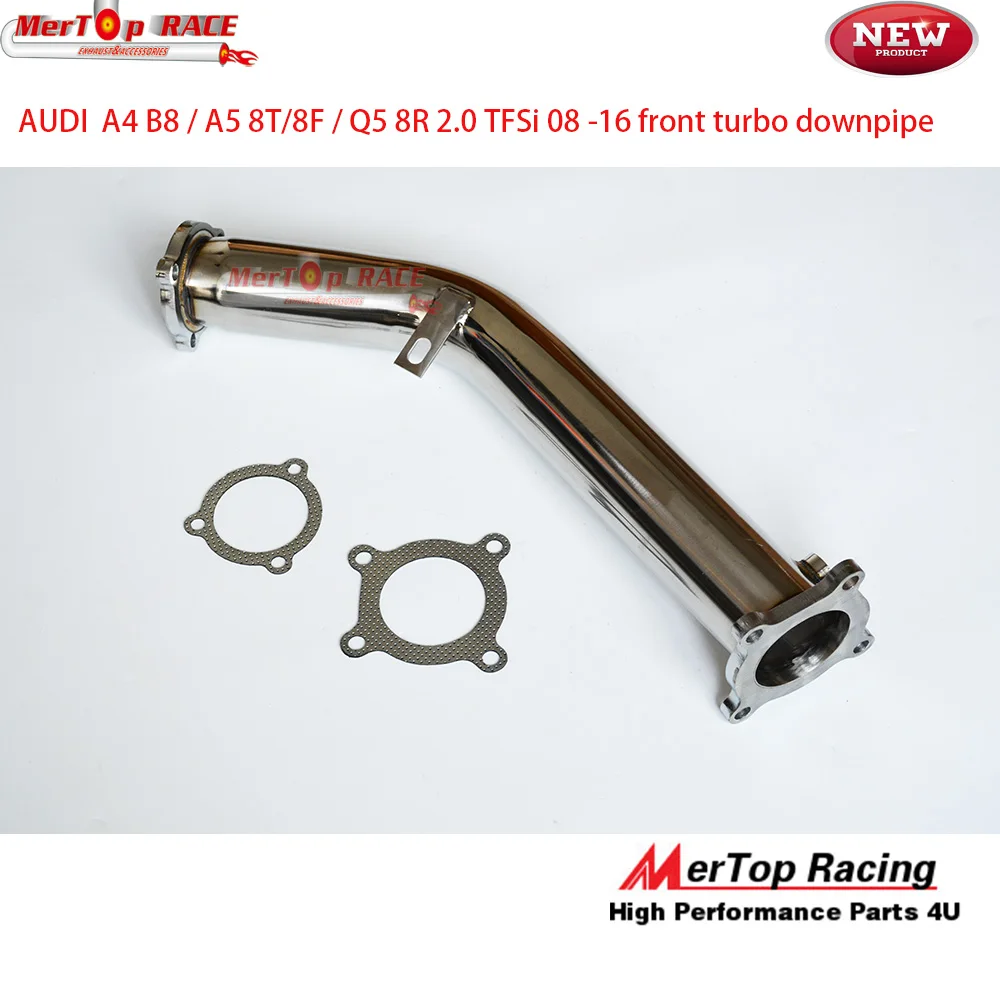 

Mertop Race 3'' SS304 EXHAUST TURBO DOWNPIPE O2 SENSOR FOR AUDI A4 A5 Q5 B8 2.0T 2008-2012