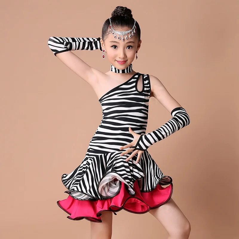 

Fringe Latin Dance Dress for Girls Salsa Ballroom Competition Dancewear Children Tango Dresses Samba Costume for Kids L131