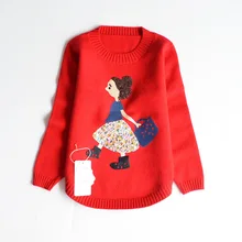 Новинка года, весенне-осенний утепленный свитер для маленьких девочек Удобная Милая одежда для малышей Одежда для детей возрастом от 5 до 12 лет