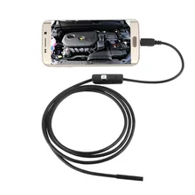 Водонепроницаемый 480P HD 7mmEndoscope объектив жесткий кабель Mini USB камера для осмотра змеиная трубка с 6 светодиодный фонарь бороскоп для телефона PC