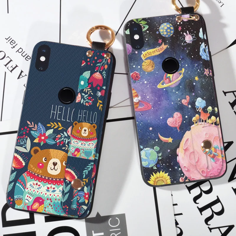 

Wrist Strap Cases For XiaoMi Mi5 Mi 5 5C 5S Plus Ring Kickstand Soft TPU Case For XiaoMi Mi 5X / A1 Fashion Cute Bear Cover