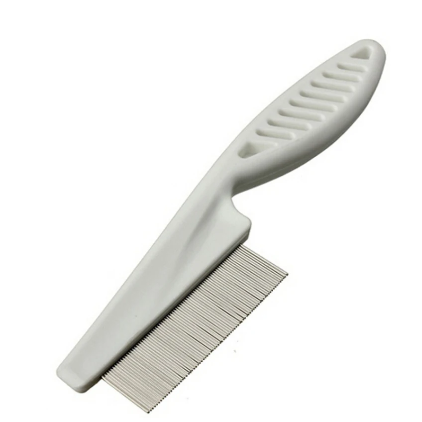 

HAICAR Gifts Plastic Handle & Stainless Pin Pet Hair Grooming Comb Flea Shedding Brush Puppy Dog Stainless Comb