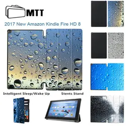 МТТ капля роспись чехол для всех-Новый Amazon пожарной HD 8 Tablet 7th поколения, 2017 версия вислоухая Стенд Крышка для Kindle Fire HD8