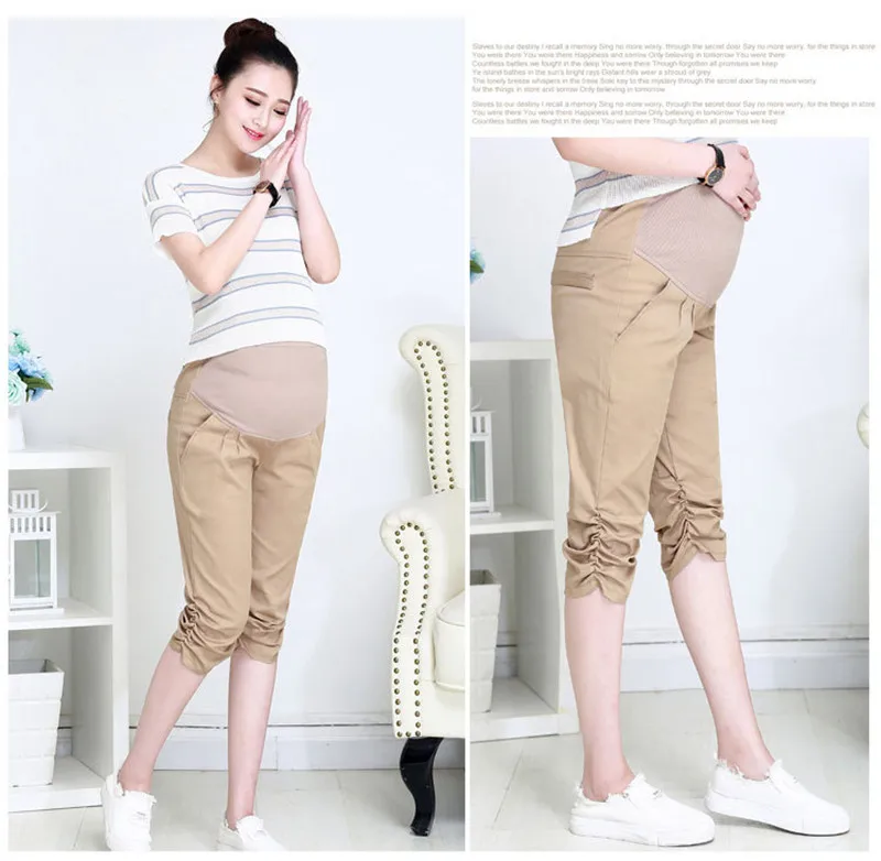 Cotton Maternity Belly Pants Causal Trousers for Pregnancy Wear Plus Size Summer Spring Clothes for Pregnant Women Gestante Pant