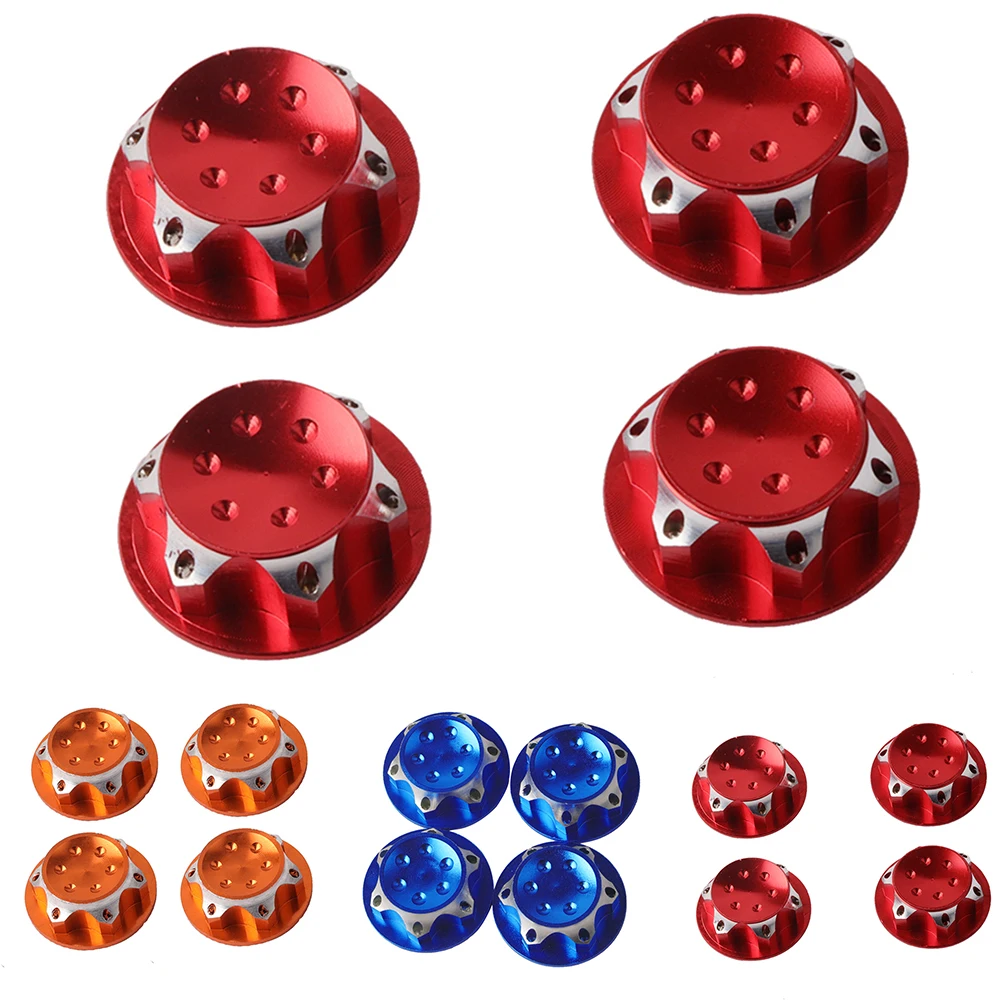 

4pc Aluminium Wheel Hub Cover Antidust Cover 17mm HEX Nut For RC 1:8 Model Car I