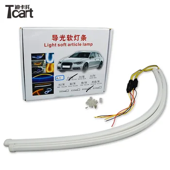 

2pcs RGB 60cm DRL Flexible LED Tube Strip Style Daytime Running Lights Tear Strip Car Headlight Turn Signal Light Parking light