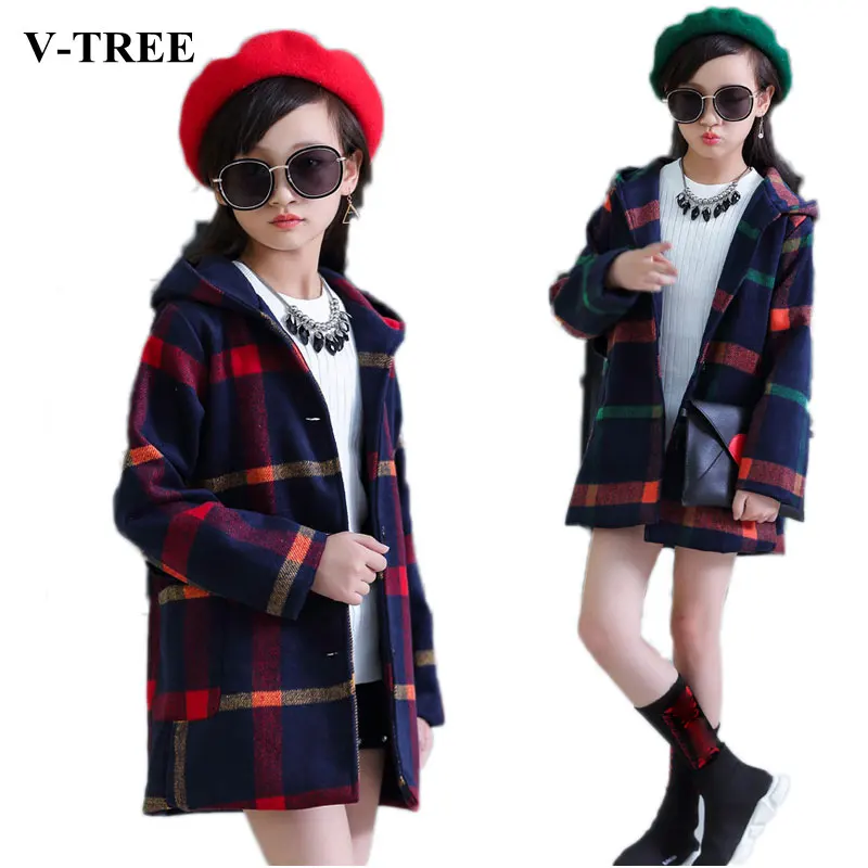 

2017 Autumn Winter Jacket For Girls Windbreaker Kids Trench Coat Children Outerwear Teenager Cardigan Baby Parka